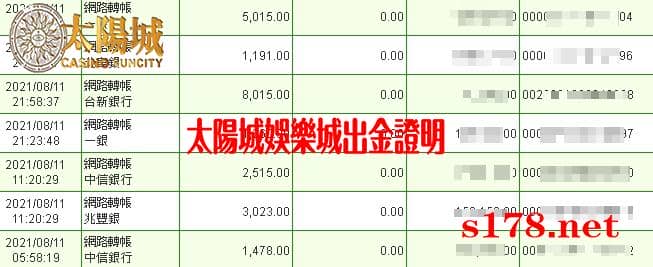 太陽城娛樂城出金穩定信譽優良