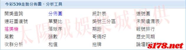 539抓牌，號碼走勢分析工具