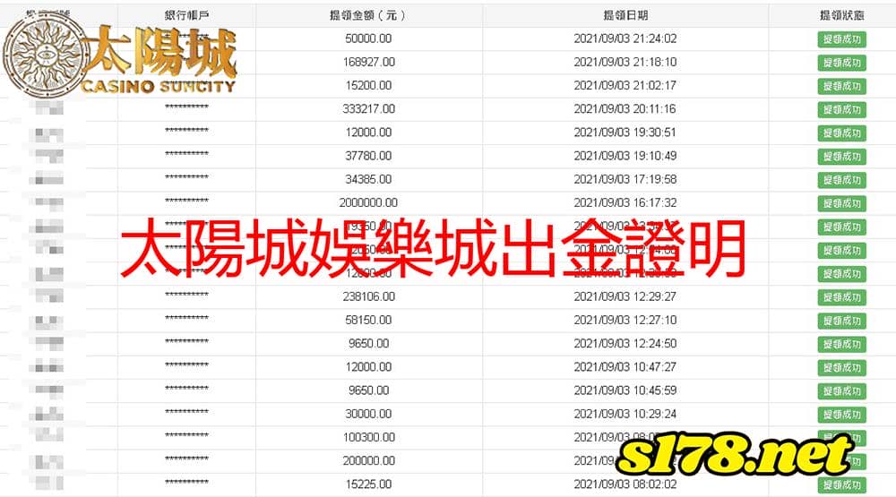 太陽城出金圖-539保證出金，絕不拖拉！