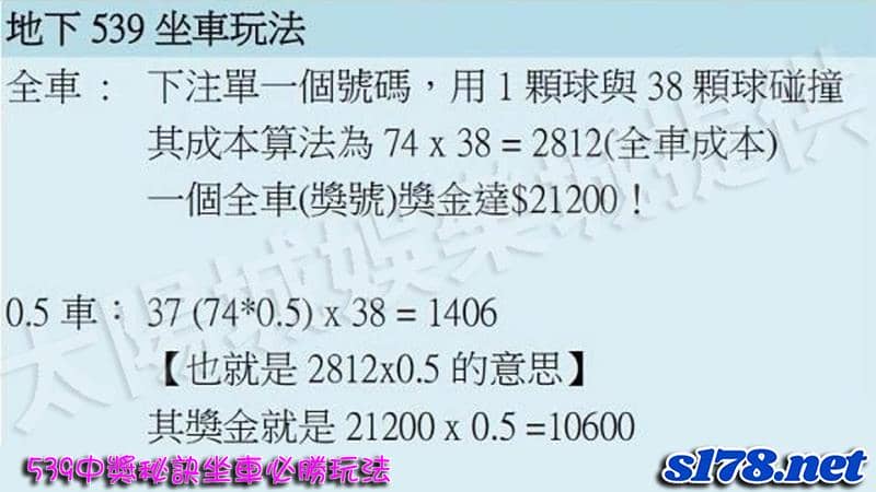 539中獎秘訣坐車必勝玩法!