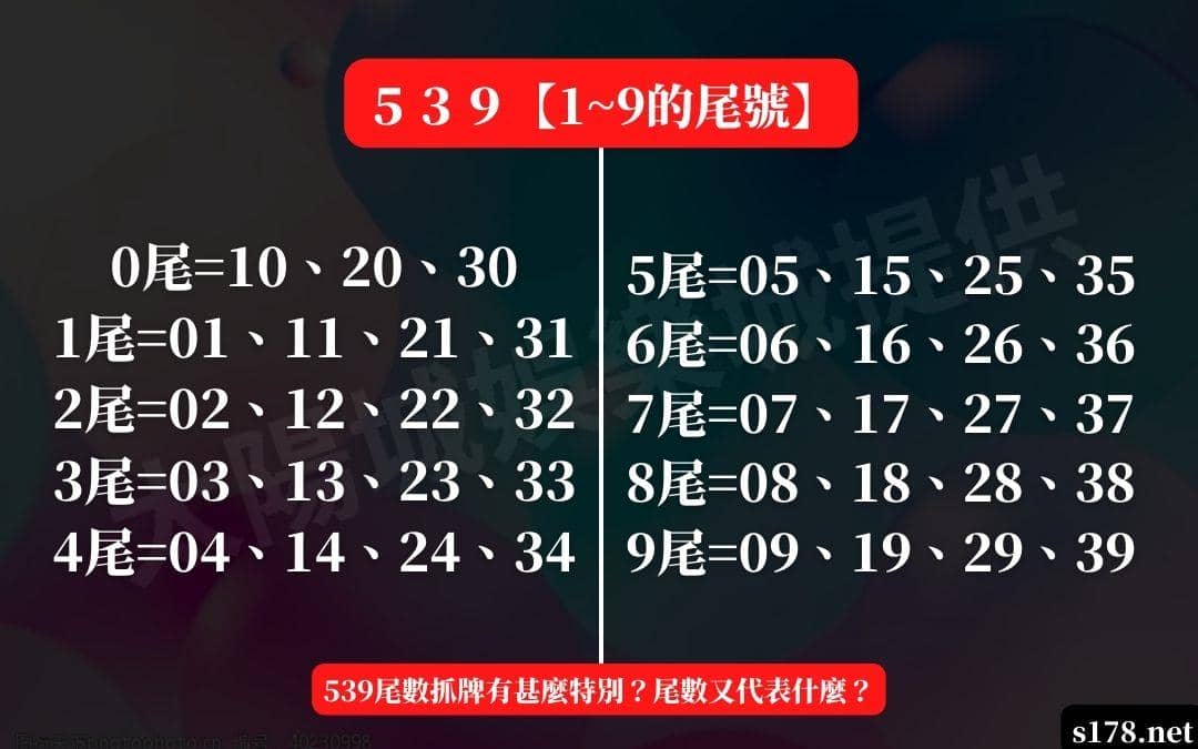 539尾數抓牌有甚麼特別？尾數又代表什麼？