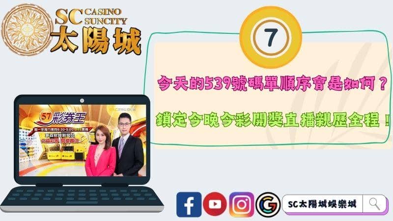 今天的539號碼單順序會是如何?鎖定今晚今彩開獎直播親歷全程!