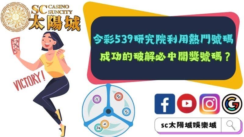 今彩539研究院利用熱門號碼,成功的破解必中開獎號碼?
