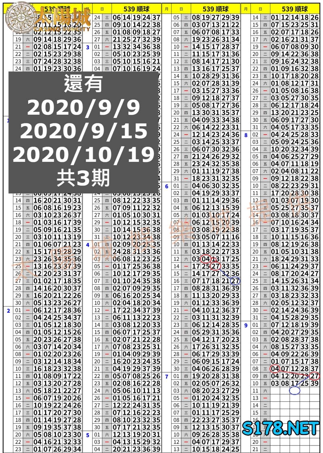 539歷史開獎紀錄圖3